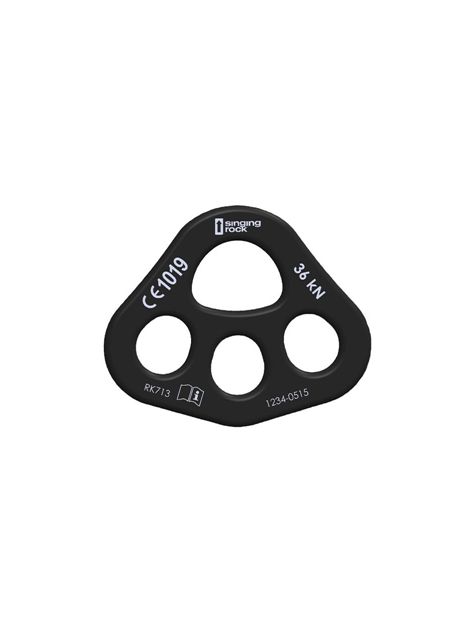 Płytka stanowiskowa Rigging Plate 1/3 Singing Rock czarna