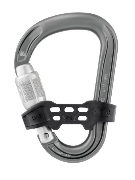 Karabinek HMS Attache Bar Screw-lock Petzl szary