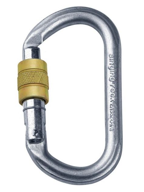 Karabinek stalowy screwgate Oval K424 Keylock Singing Rock