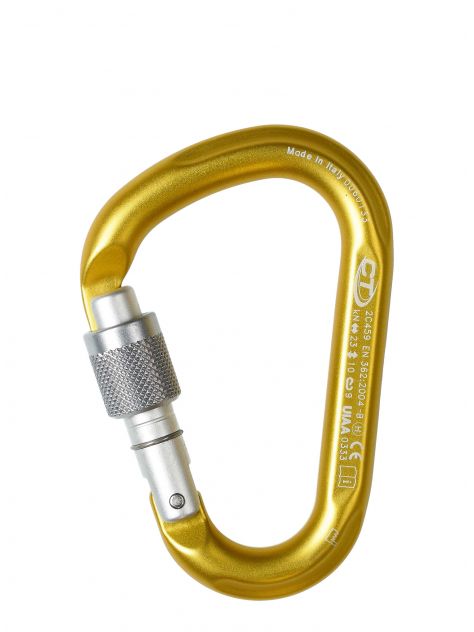 Karabinek HMS Snappy CF SG (Screw Gate) Climbing Technology żółty