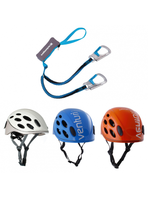 Zestaw via ferrata Lonża DynaGo Rock Empire + Kask Venturi Edelweiss KOLOR DO WYBORU