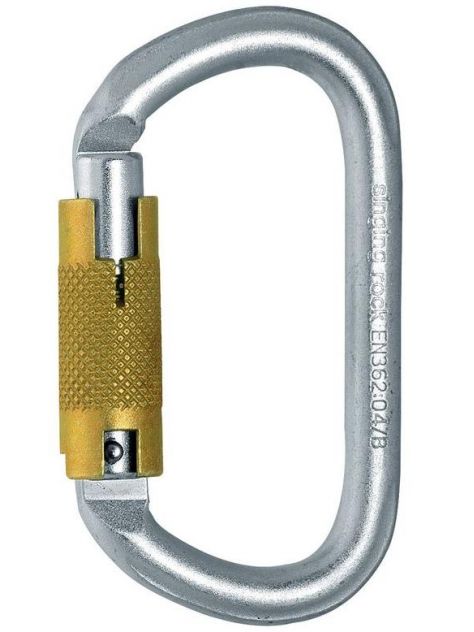 Karabinek stalowy Oval Steel K424 Triple Lock Singing Rock