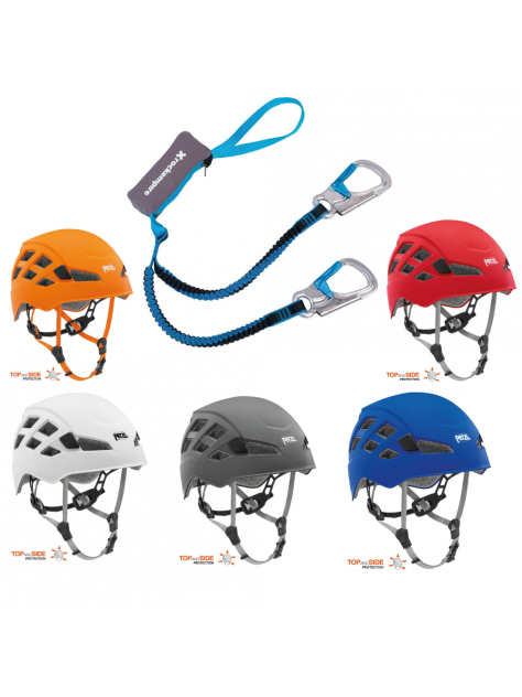 Zestaw via ferrata Lonża DynaGo Rock Empire + Kask Boreo/Borea Petzl