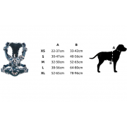 Szelki dla psa Truelove Blossom granatowo-białe