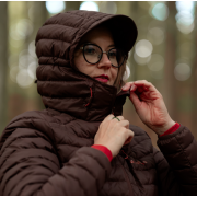 Kurtka damska puchowa Alpinus Kiruna brązowa