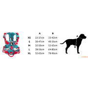 Szelki dla psa Tropical Truelove turkusowe