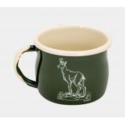 Kubek emaliowany 0,28L Alpinus kozica/zielony