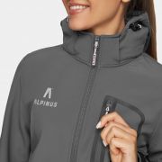 Kurtka damska softshell Bergamo Alpinus – grafitowa