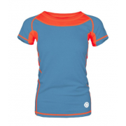 Koszulka Tlell Milo salmon orange/ocean blue