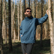 Kurtka męska 2-warstwowa Alpinus Arys niebieska