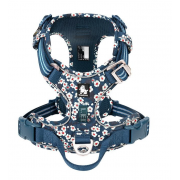 Szelki dla psa Truelove Blossom granatowo-białe