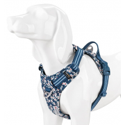 Szelki dla psa Truelove Blossom granatowo-białe