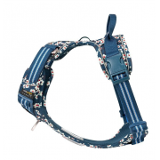 Szelki dla psa Truelove Blossom granatowo-białe