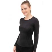 Koszulka damska z długim rękawem COMFORT WOOL czarny