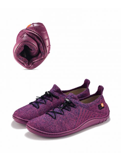 Buty damskie Barefoot Merino Brubeck śliwka/fuksja NOWA KOLEKCJA