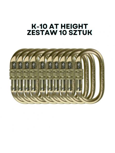 Zestaw karabinków stal oval steel K-10 At Height – 30 szt