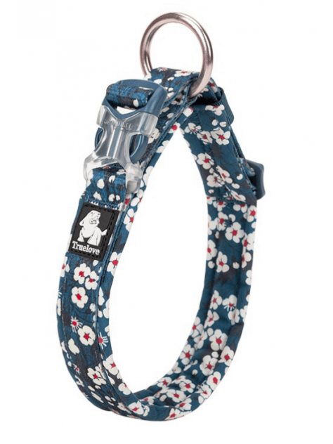 Obroża Truelove Blossom granat-biała