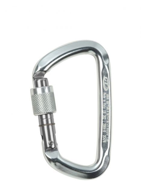 Karabinek D-Shape CF SG (Screw Gate) Climbing Technology srebrny