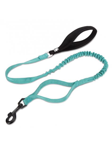 Smycz dla psa z amortyzatorem Adventure turkus Truelove