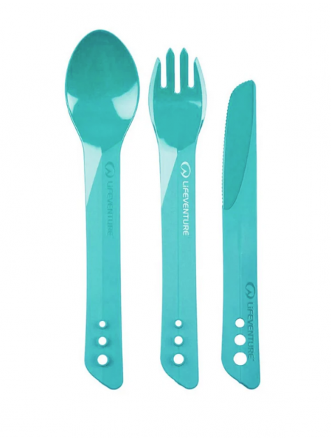 Zestaw sztuców turystycznych Ellipse Cutlery Set Lifeventure teal
