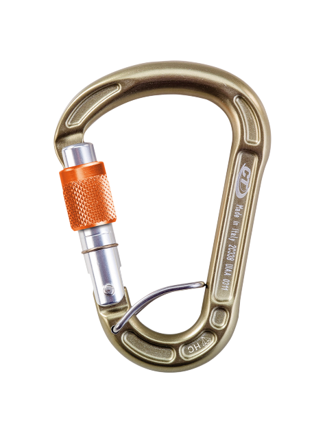 Karabinek Concept HMS SGL (Screw Gate) HC Spring Bar złoty Climbing Technology