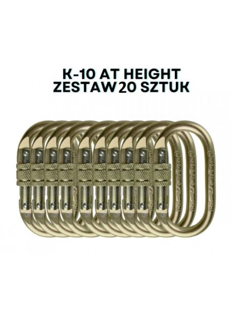 Zestaw karabinków stal oval steel K-10 At Height – 20 szt