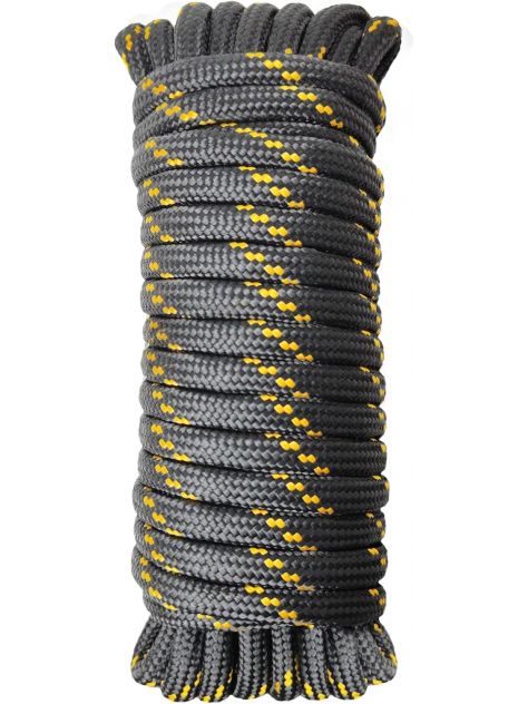 Lina pleciona polipropylenowa 10mm Alpintech czarna WYPRZEDAŻ 16 mb