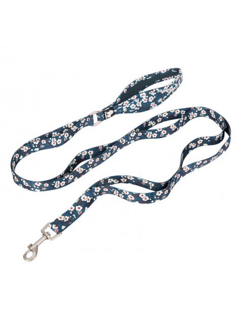 Smycz dla psa Blossom granatowo-biała Truelove
