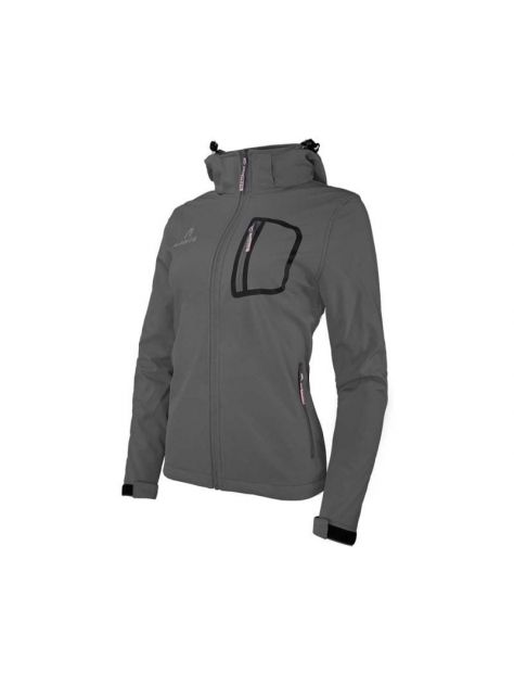 Kurtka damska softshell Bergamo Alpinus – grafitowa