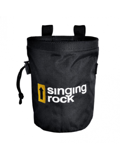 Woreczek na magnezję Chalk Bag L Logo Singing Rock czarny
