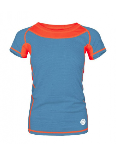 Koszulka Tlell Milo salmon orange/ocean blue