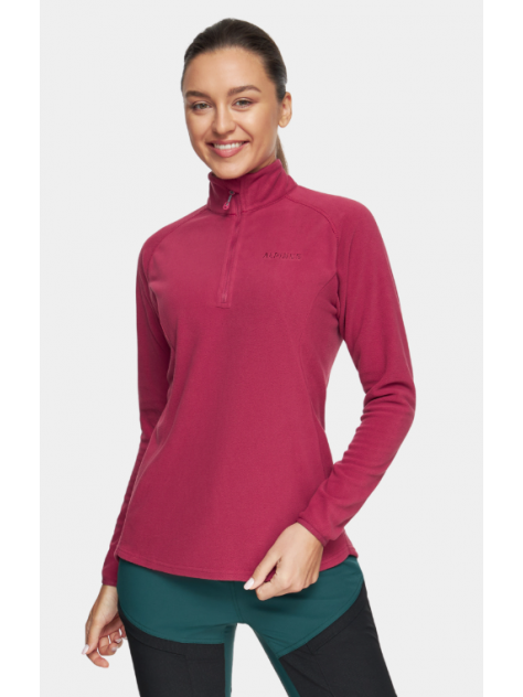 Bluza damska 1/3 zip Lucania Alpinus różowa