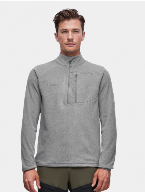 Bluza polar męska 1/3 zip Kerkis Alpinus szara