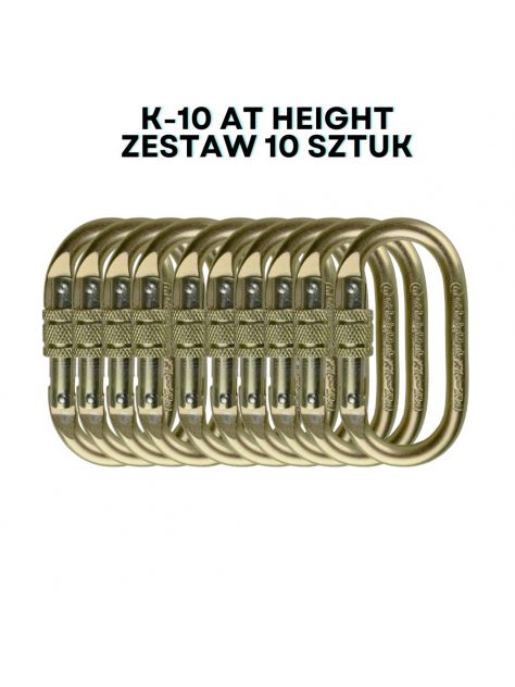 Zestaw karabinków stal oval steel K-10 At Height – 10 szt
