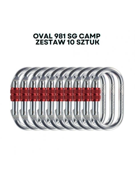 Zestaw karabinków stal Oval 981 Camp – 10 szt