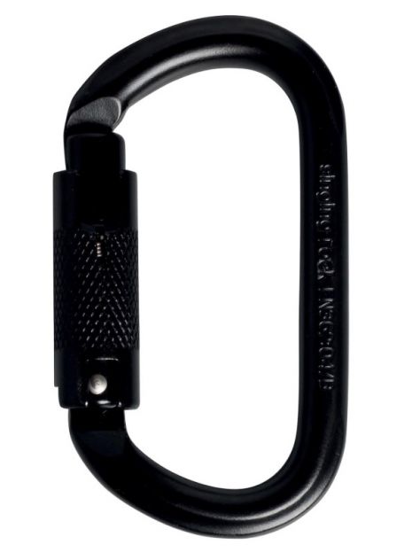 Karabinek stalowy Oval Steel K424 Triple Lock Singing Rock czarny
