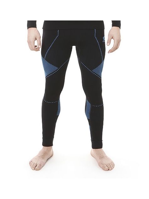 Legginsy męskie Thermo Midi Plus Gatta Active czarno-niebieskie