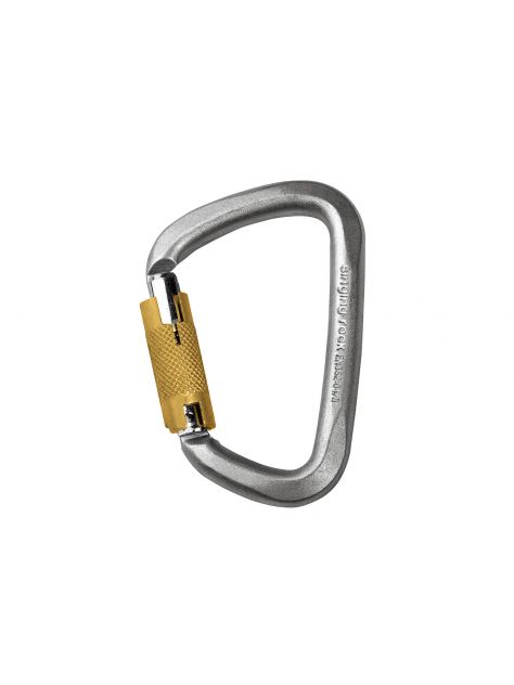 Karabinek D Steel Connector Triple Lock Singing Rock