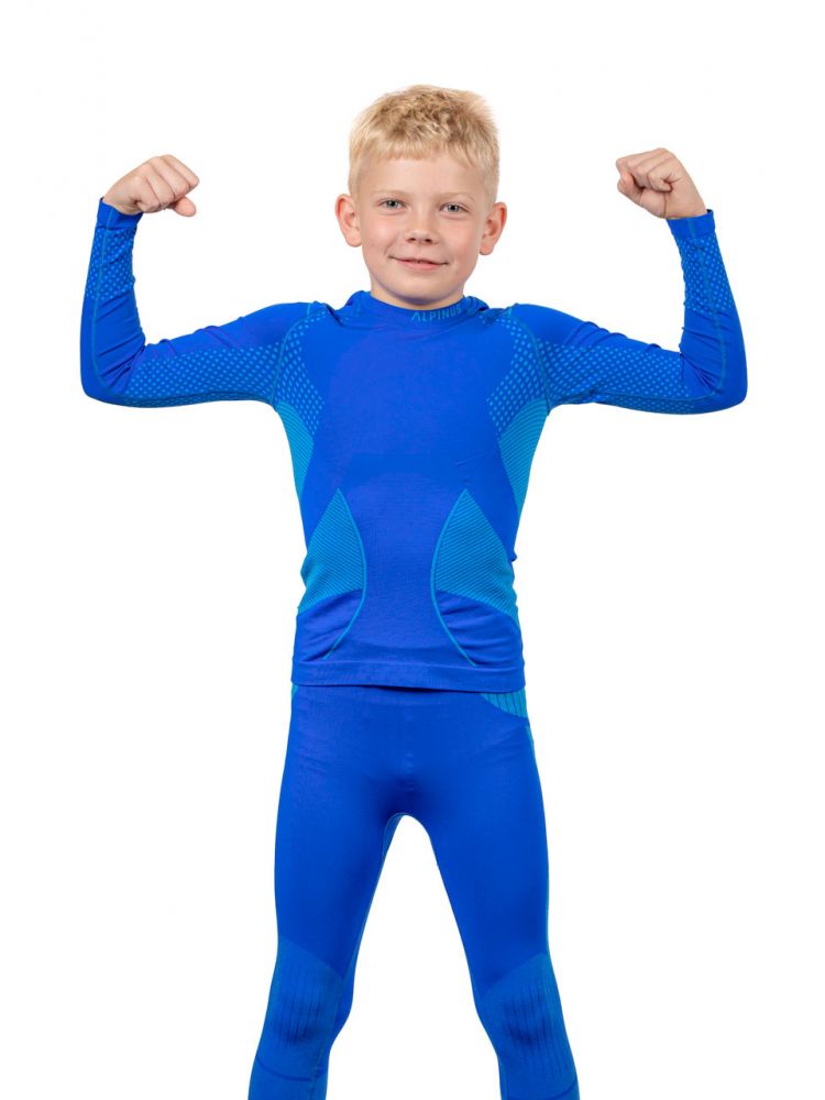 Bielizna termoaktywna dziecięca Active Set Junior Alpinus niebieska