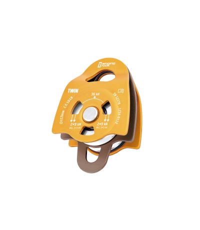 Bloczek Twin Roll Pulley Singing Rock pomarańczowy