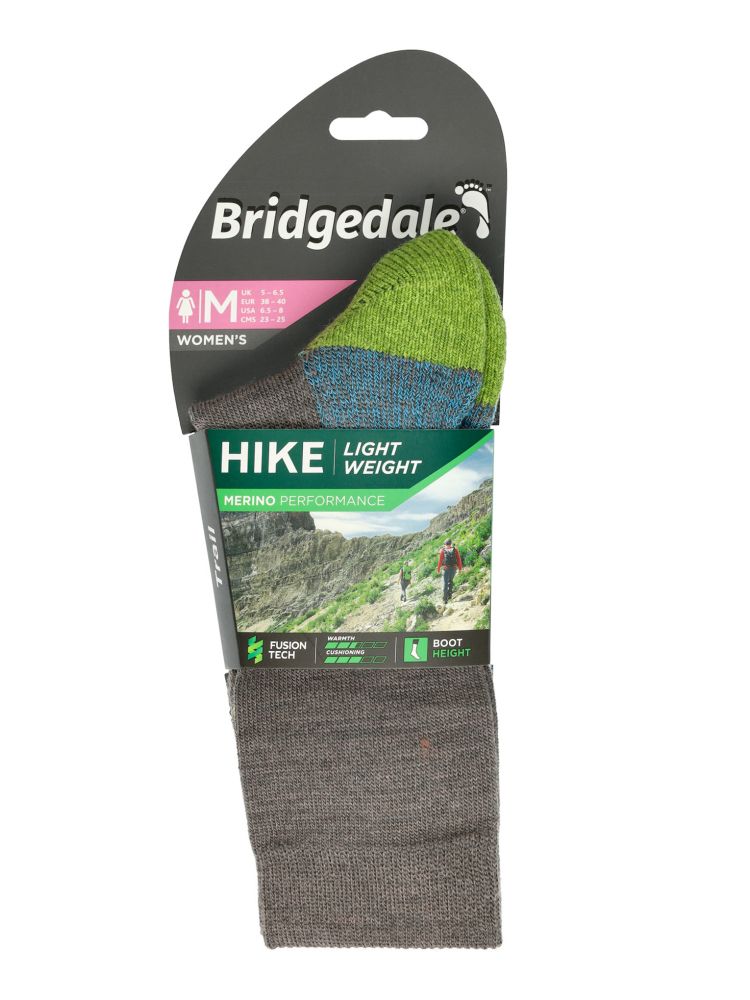 Skarpety Hike Lightweight Merino Performance Bridgedale brown/lime