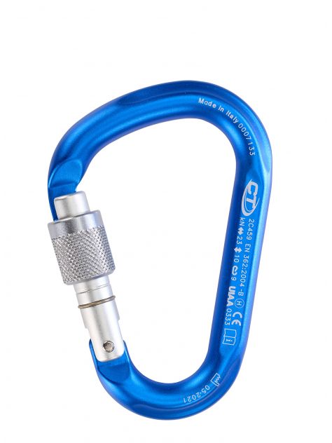 Karabinek HMS Snappy CF SG (Screw Gate) Climbing Technology niebieski