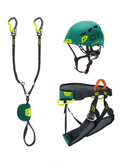 Zestaw Via Ferrata VF Kit Premium E-Compact Climbing Technology lime