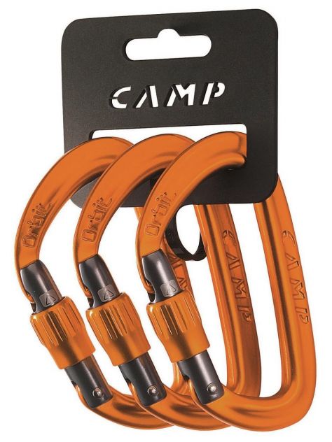 Zestaw karabinków Orbit Lock 3 Pack Camp orange